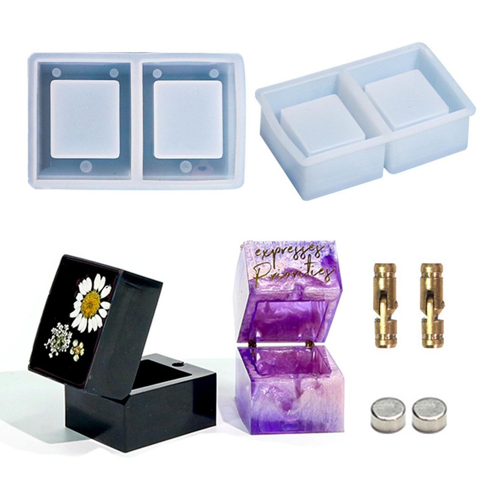 DIY Handmade Diamond Ring Box Silicone Mold Square Display Storage Box Mold