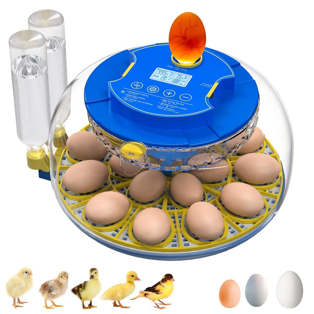 18 Egg Incubators for Hatching Eggs with Temperature Control, Egg Incubator w...