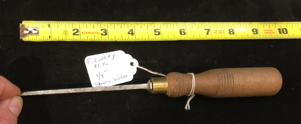 Vintage E. Linley 1/4" Wood Chisel Square sides