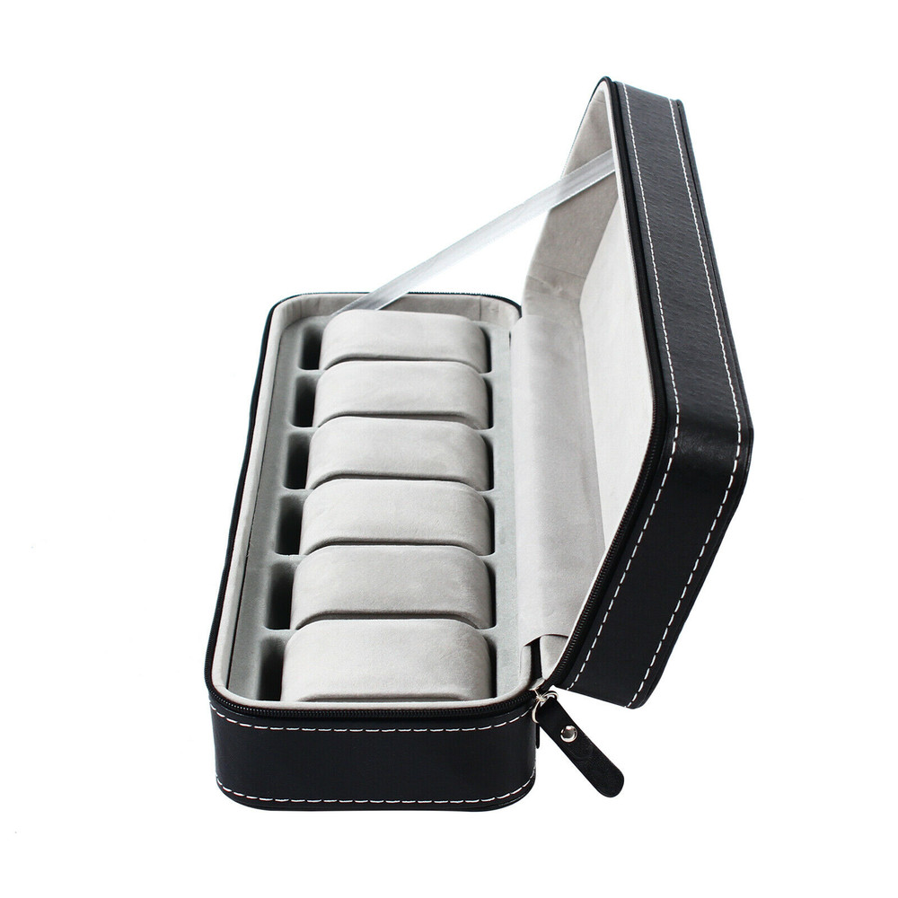 New Multiple Sizes Watch Display Case Storage Box Case | Leather Rounded Corner