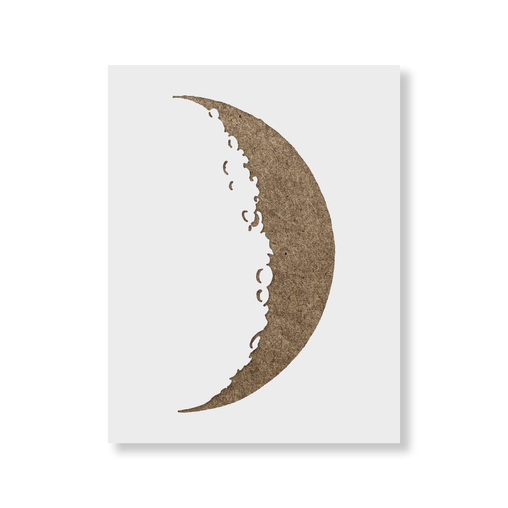 Crescent Moon Stencil - Durable & Reusable Mylar Stencils