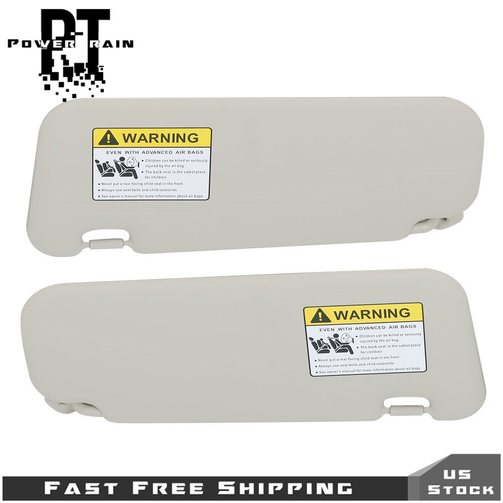 For 2010 2011 2012 2013 Mazda 3 Pair Sun Visor Driver And Passenger Side Gray