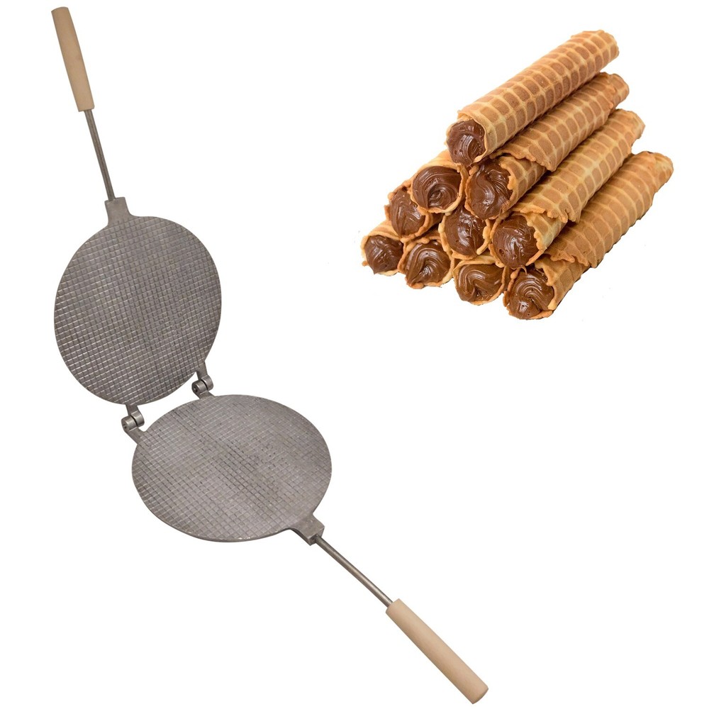 MOLD FOR BAKING WAFFLE ROLLS ROUND WAFFLE IRON 220 MM