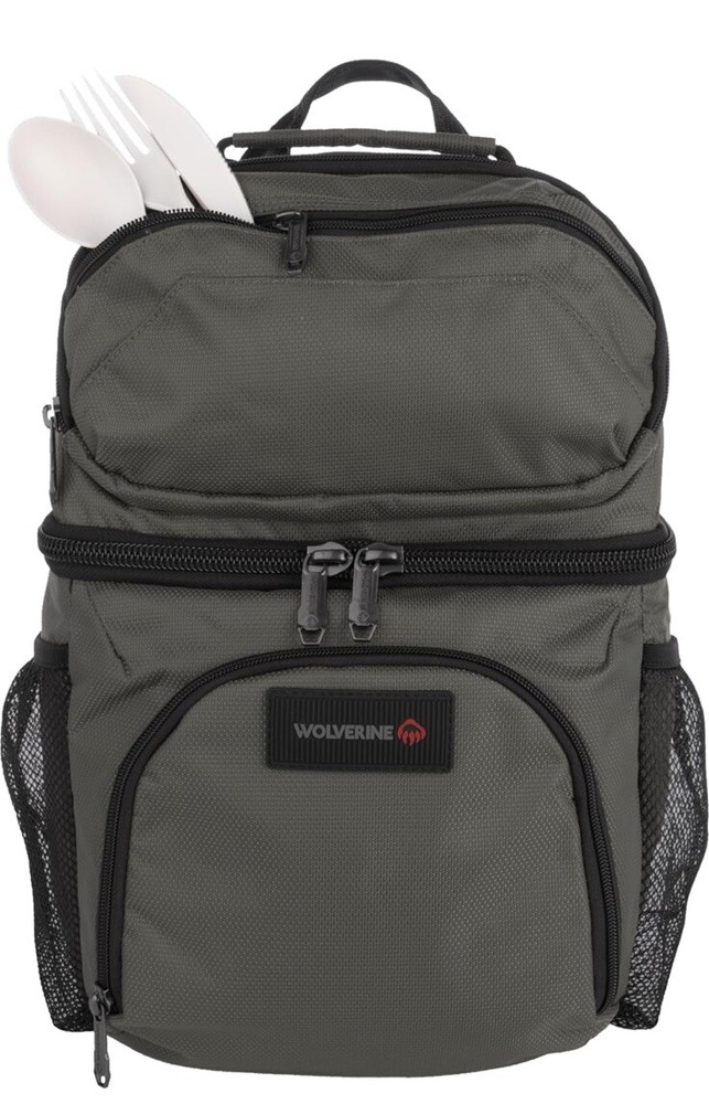 NWT Wolverine 18-Can Cooler Backpack Durable Nailhead Nylon Dual Compartment