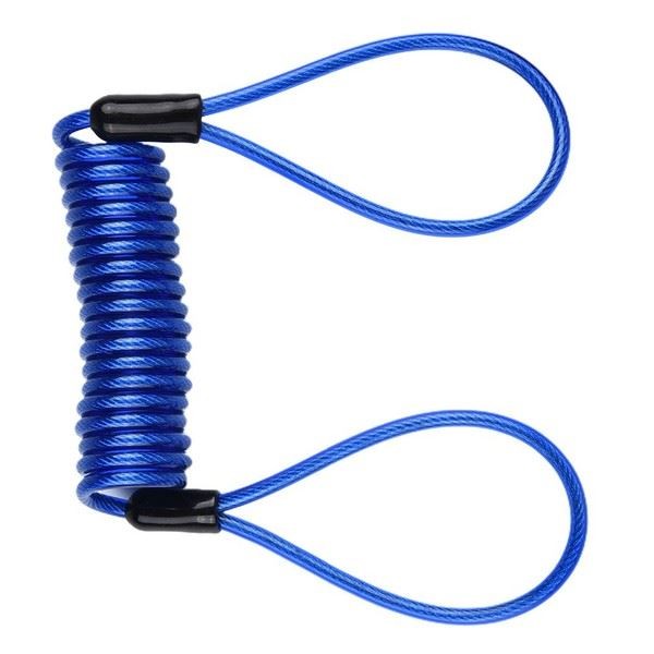 1* Disc Lock Reminder Cable Helmet Disc Brake Lock Blue Security Cable Coil