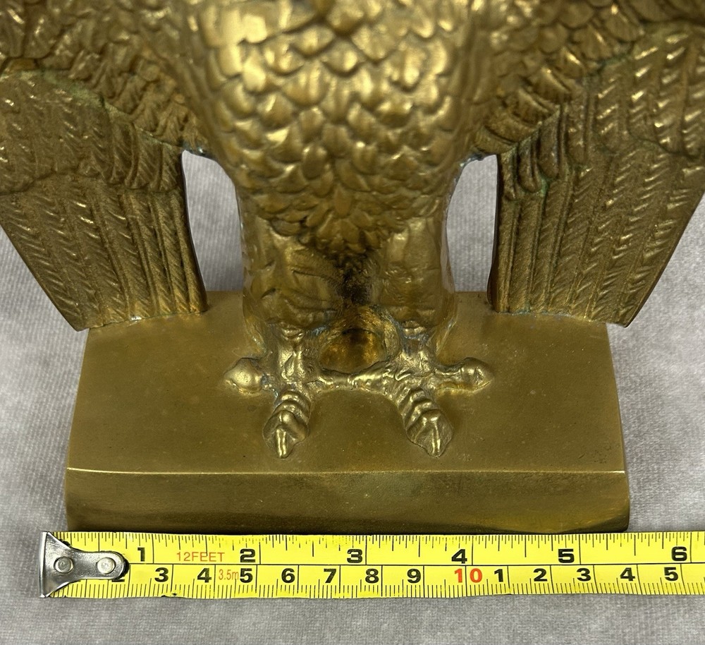 Vintage Brass Eagle Bookends 1960s