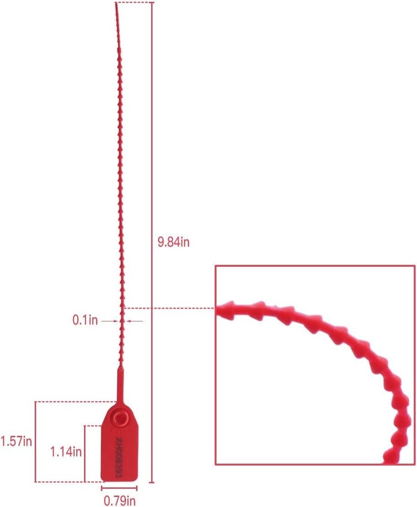 500 Plastic Tamper Seals Numbered Zip Ties For Fire Extinguisher Pull Tite Secur