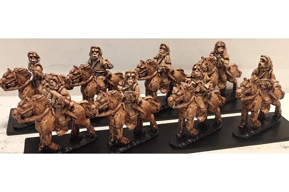 15mm Sci Fi Mounted Apes with Automatic Weapons (16 figures)