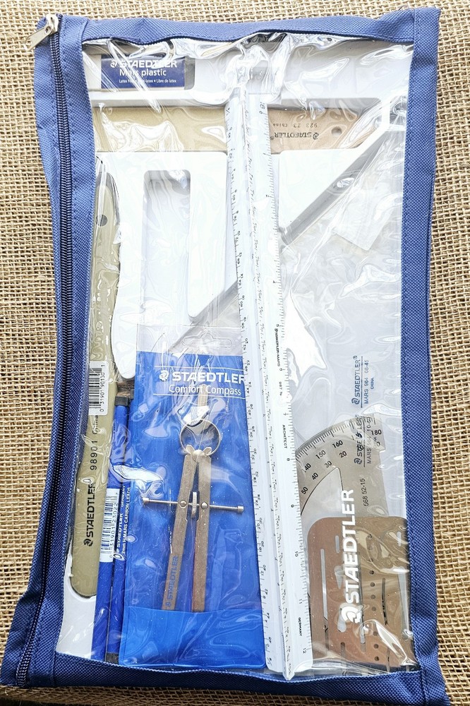 New Staedtler Mars Masterbow Drawing Drafting Tool Lot & Compass 12 Pc