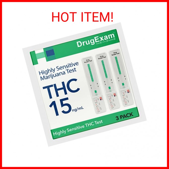 3 Pack - DrugExam Made in USA Most Sensitive Marijuana THC 15 ng/mL Single Panel