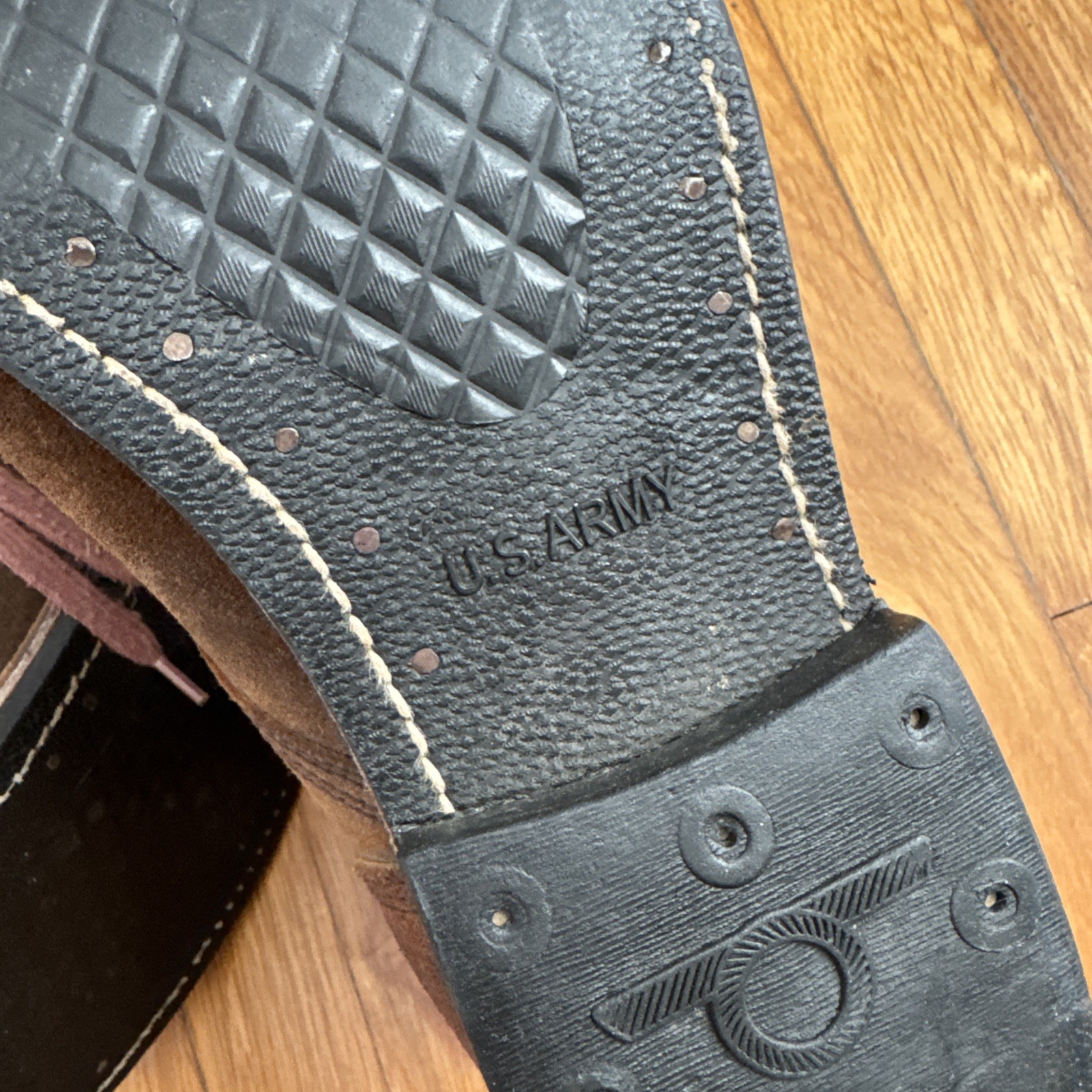 WWII US ARMY INFANTRY COMBAT FIELD "ROUGH OUT" SERVICE BOOTS-SIZE 12