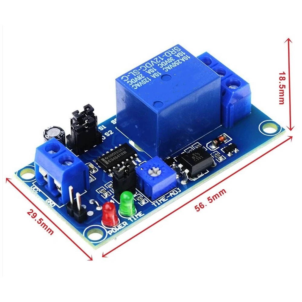 2Pack DC12V 10A Delay Relay Switch Turn On Off Switch Module With Time Timer HOT
