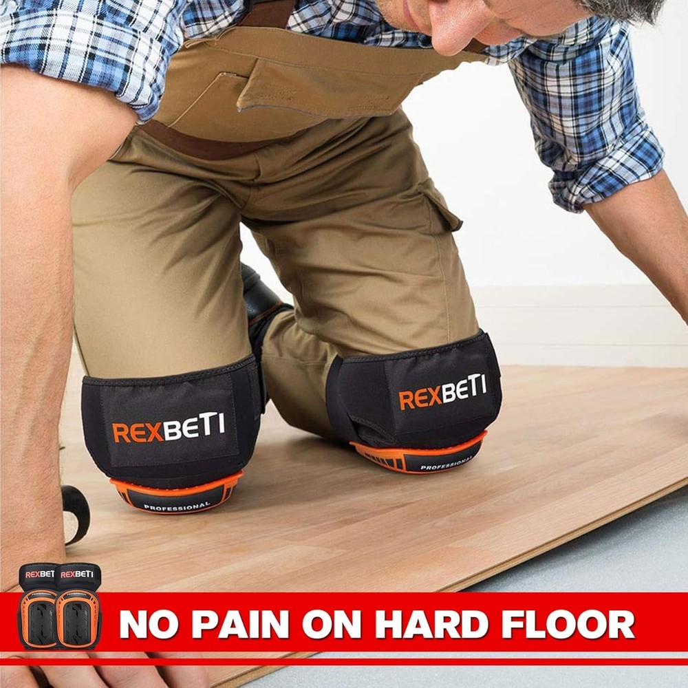 Professional Construction Knee Pads - Orange