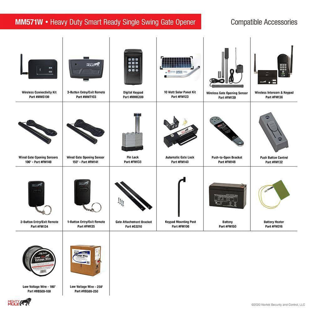 Heavy Duty Single Swing Gate Opener Smart and Solar Capable