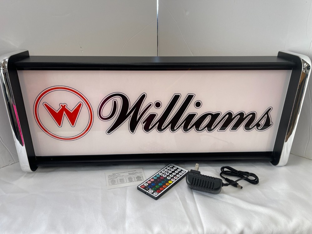 Williams Pinball White LED Display lighted sign lightbox Hanging Light