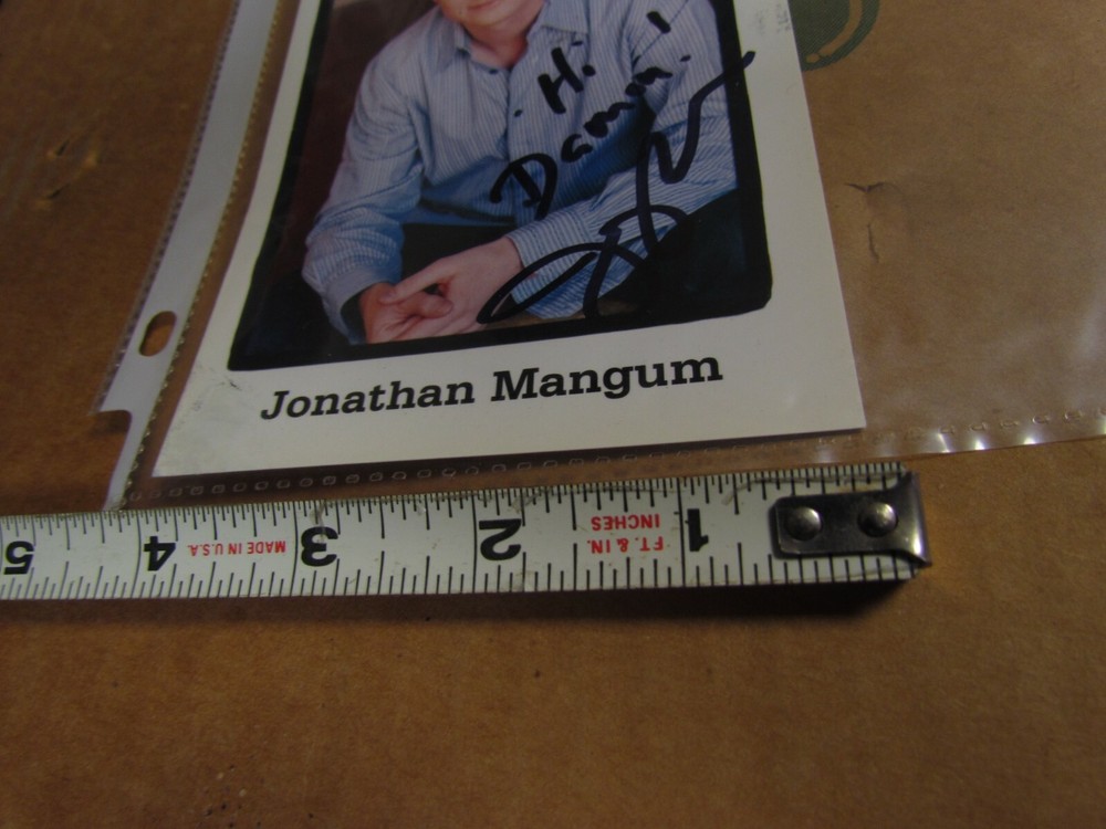 Jonathan Mangum autographed Photo