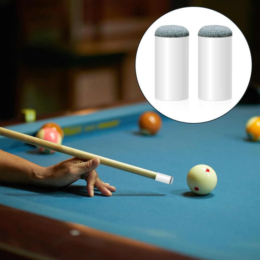 13mm Billiard Pool Cue Tips - 20 Pack Slip-On Replacement Set