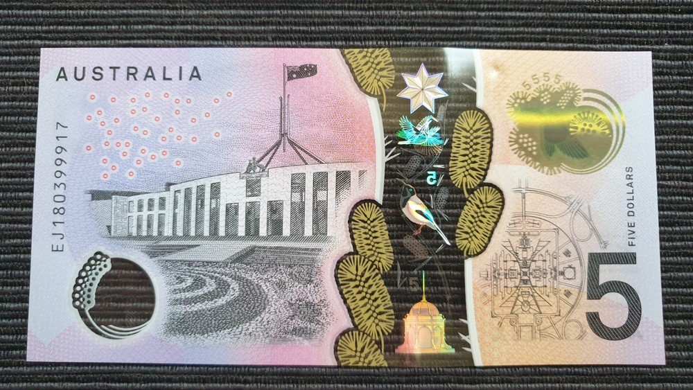 AUSTRALIA $5 Dollars 2018 EJ18 LAST PREFIX Lowe/Fraser UNC Banknote