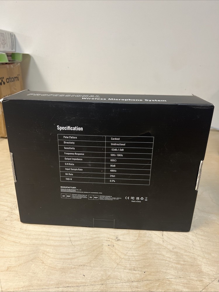 4-Channel Wireless Microphone System,UHF Compact Cordless Mic Set