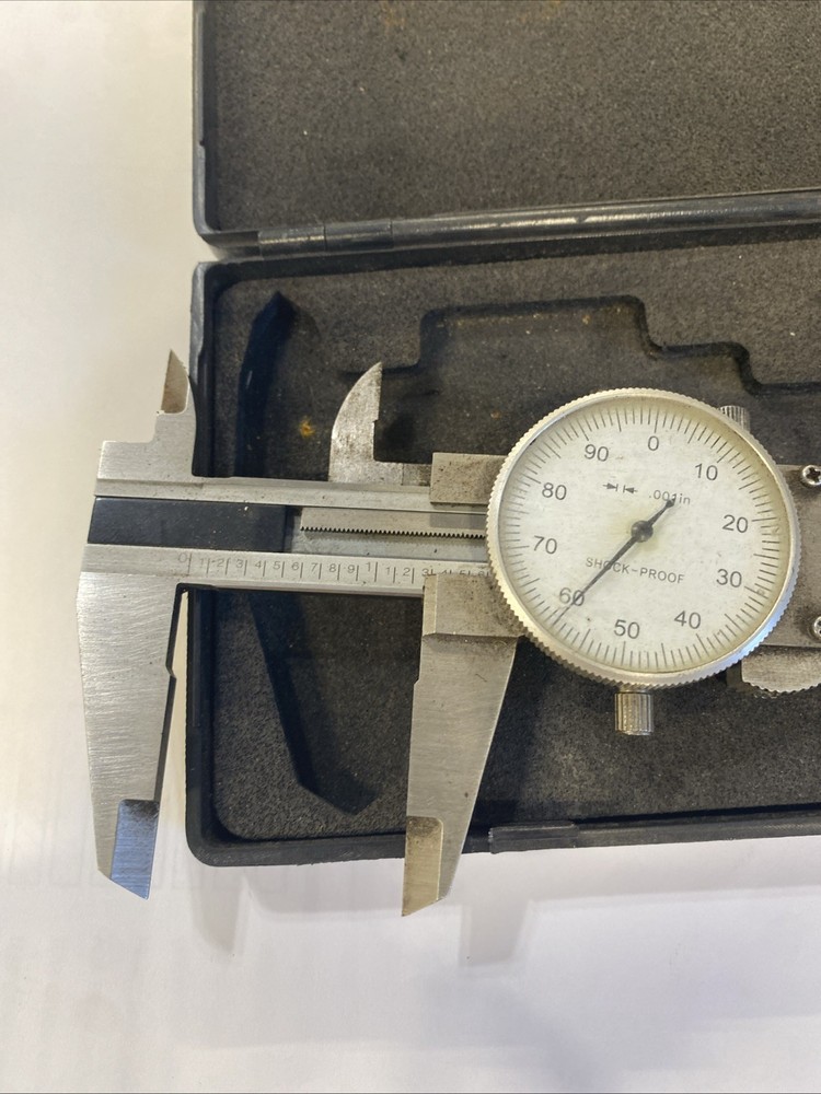 Dial Caliper | 0–6” Range | Precision Machinist Tool in Foam Case Shock-Proof