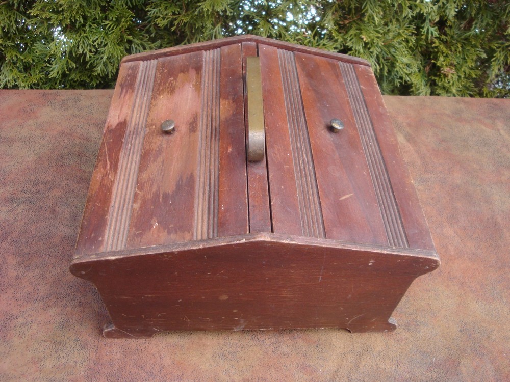 Vintage Wooden Sewing Box