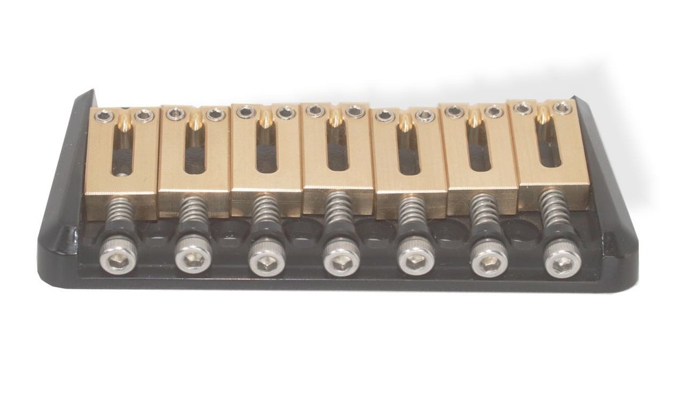 Bridge Hardtail 7 String Modern String thru body Black Brass Saddle 63mm 122742B