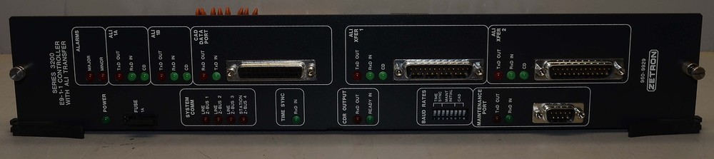 Zetron 950-9929 Series 3200 E9-1-1 Controller w/ ALI Transfer  ++