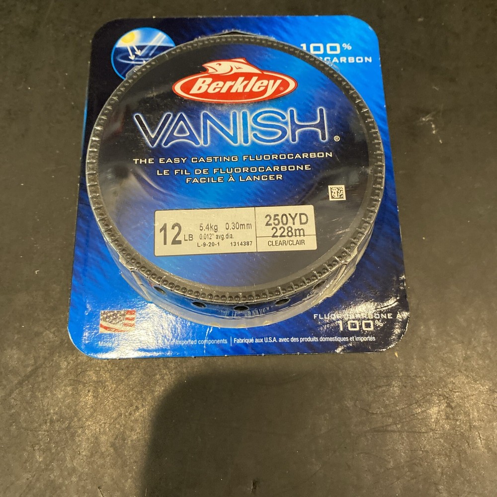 Berkley Vanish 100% Fluorocarbon 12lb  250YD Clear
