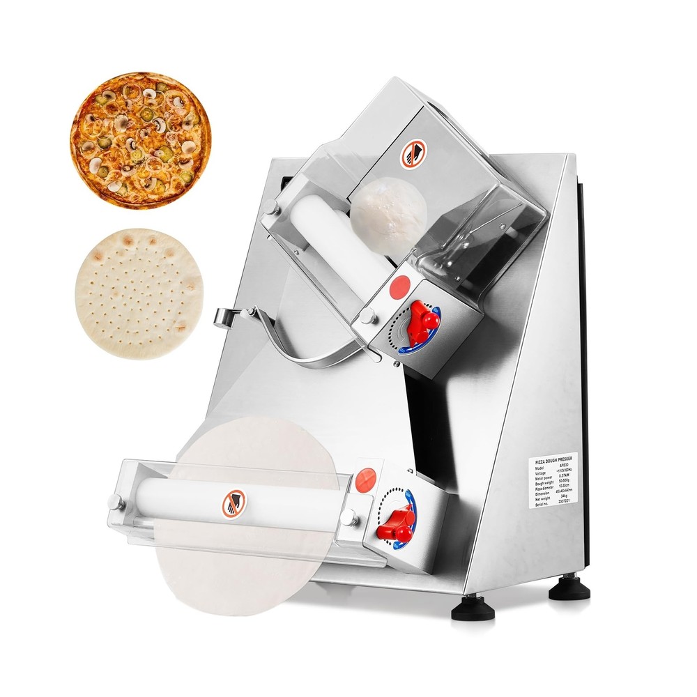 Commercial Pizza Dough Roller Sheeter, Max 12", Towallmark Automatic 370W Ele...