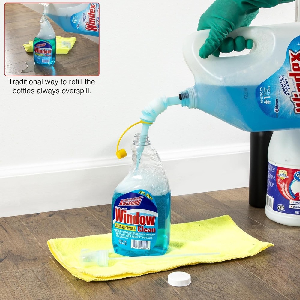 3-Pack Extendable No-Drip Pour Spouts for Quart & Gallon Jugs - Adjustable 6-...