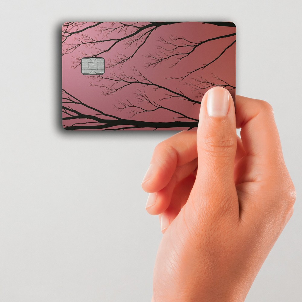 Rose Sky Silhouette Card Skin