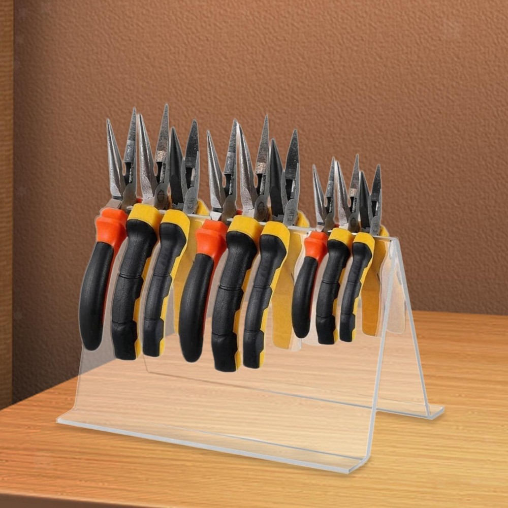 Acrylic Pliers Rack Mini Wire Pliers Organizer Modern Clear Easy Access Work