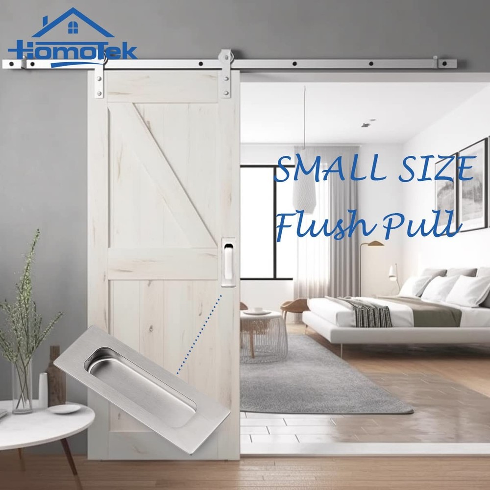 4 Pack 120mm Flush Sliding Closet Door Pulls, Recessed Finger Pulls for Slidi...