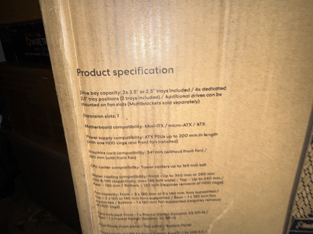 Fractal Define 7 Compact Black Computer Case See Pics