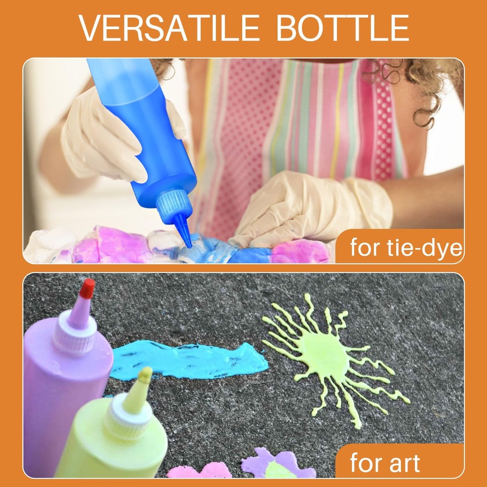 Squeeze Bottles, 16oz Plastic Condiment Squeeze Bottles with Labels & Funnels...