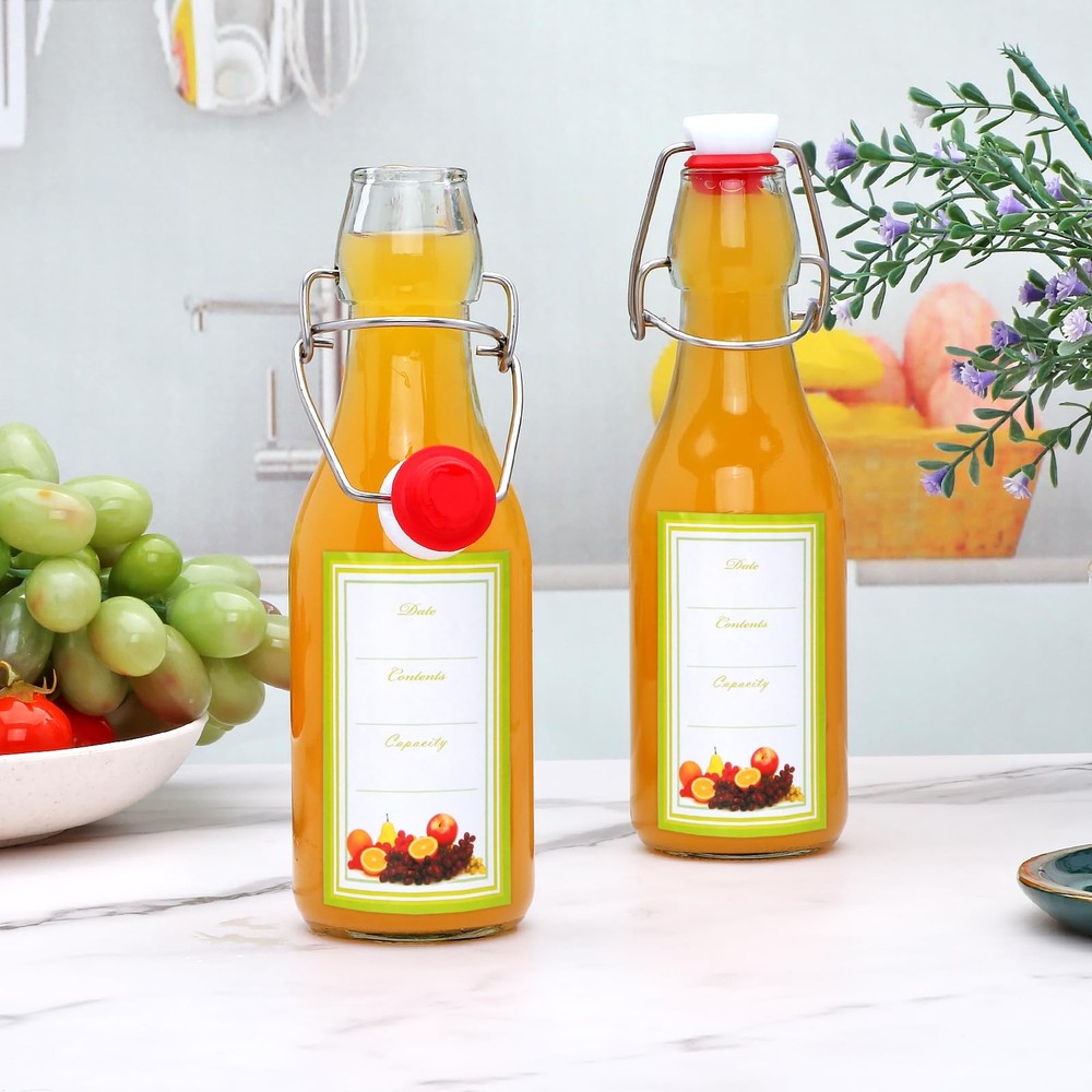 8.5 Oz Shake Top Glass Bottles Beer Brewing Bottles With Stoppers For Secondary