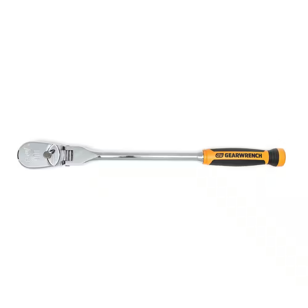 1/2 In. Drive 90-Tooth Dual Material Flex Head Teardrop Ratchet