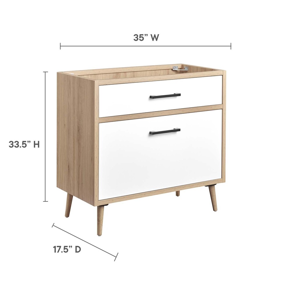 Modway 36" Bathroom Vanity Cabinet - Sink Basin Not Included