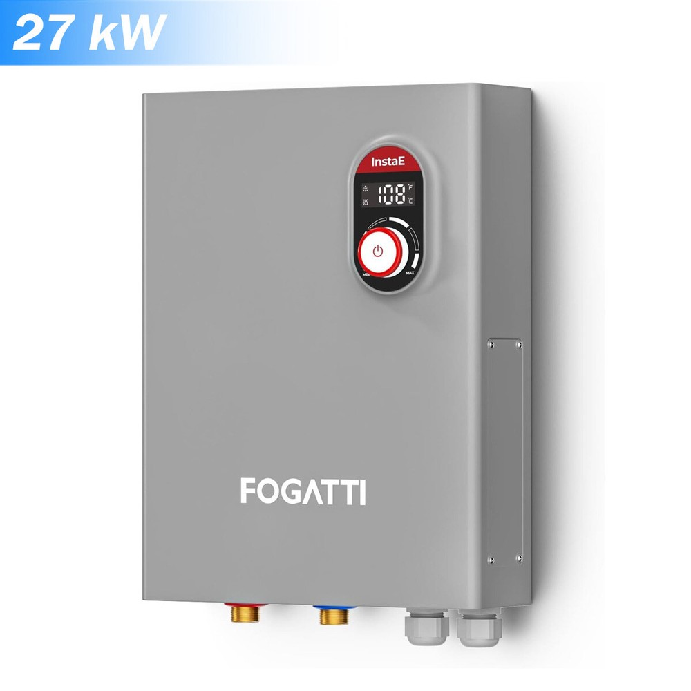 FOGATTI 27 kW Electric Tankless Water Heater 6.7GPM 240V for the Whole House
