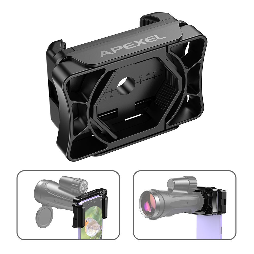 Universal Phone Mount for Binoculars & Telescope – Digiscoping Adapter for iPhon
