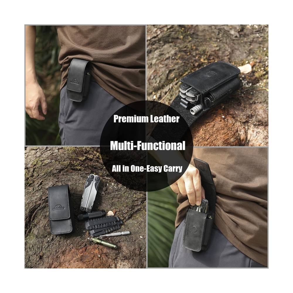 Topstache Leather Multitool Sheath for Belt - Multitool Holster for Belt - Le...