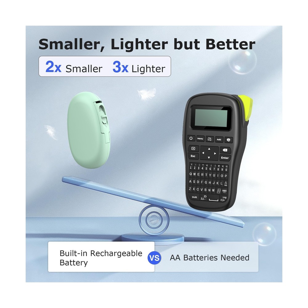 SUPVAN E10 Bluetooth Label Maker Machine with 3 Tapes, Continuous Waterproof ...