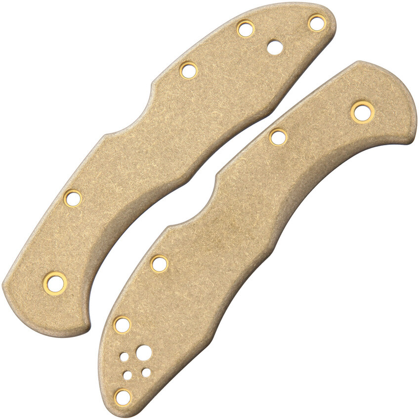 New Flytanium Delica Handle Scales Brass FLY-656