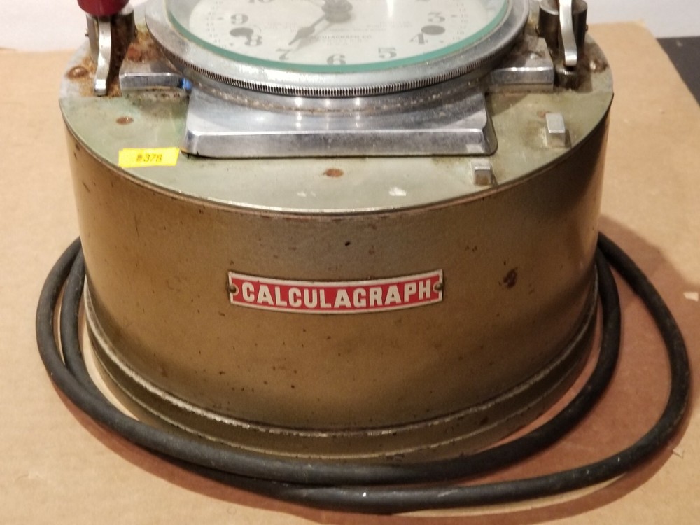 Vintage Pool / Billiards Calculagraph Company Time Clock (NO key) UNTESTED