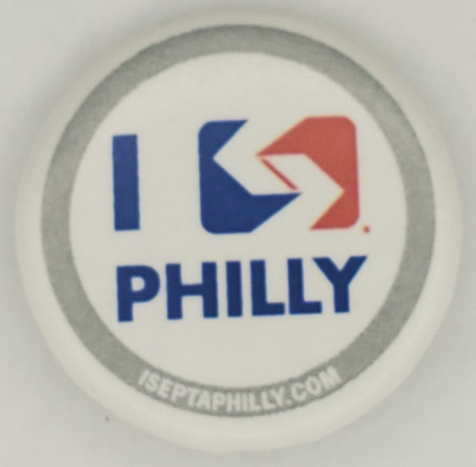 I Septa Philly Pinback Button Southeastern Pennsylvania Transportation Authority