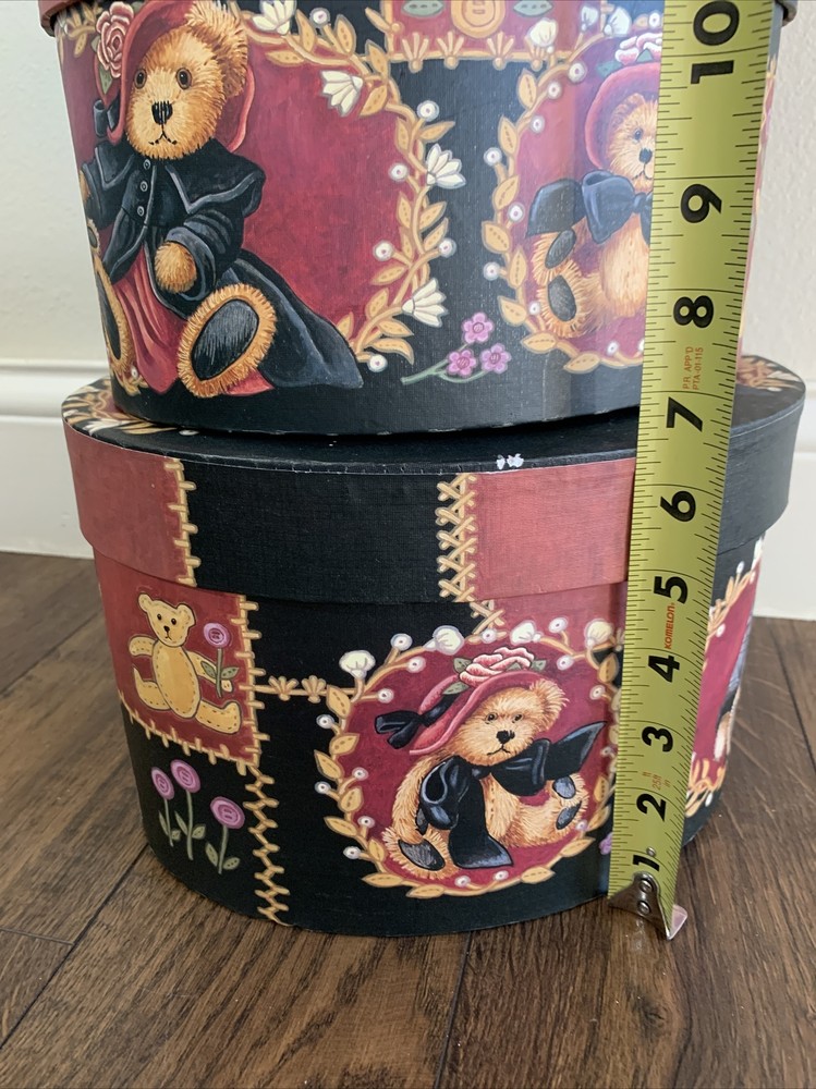 Set Of 5 Stacking Nesting Boxes Floral Bob’s Boxes Victorian Teddies