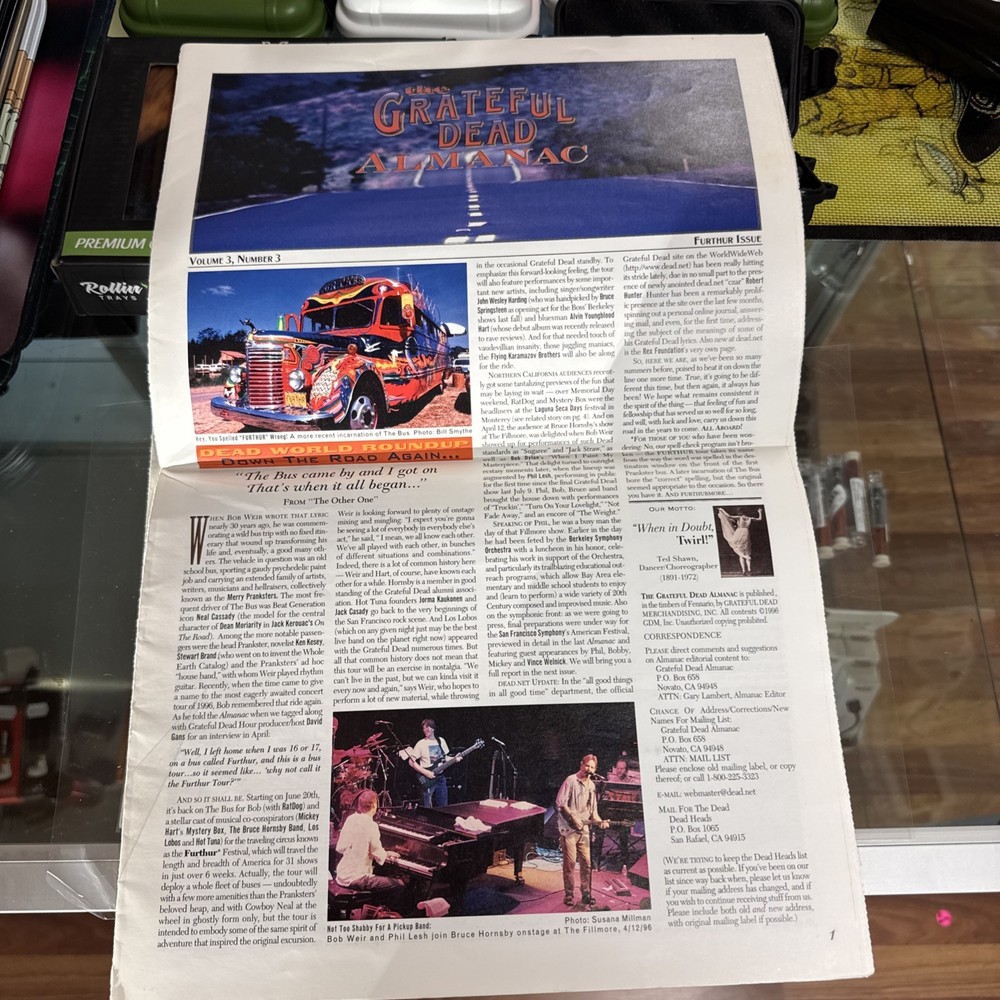 Grateful Dead Almanac Volume 3 Number 3 Furthur Issue