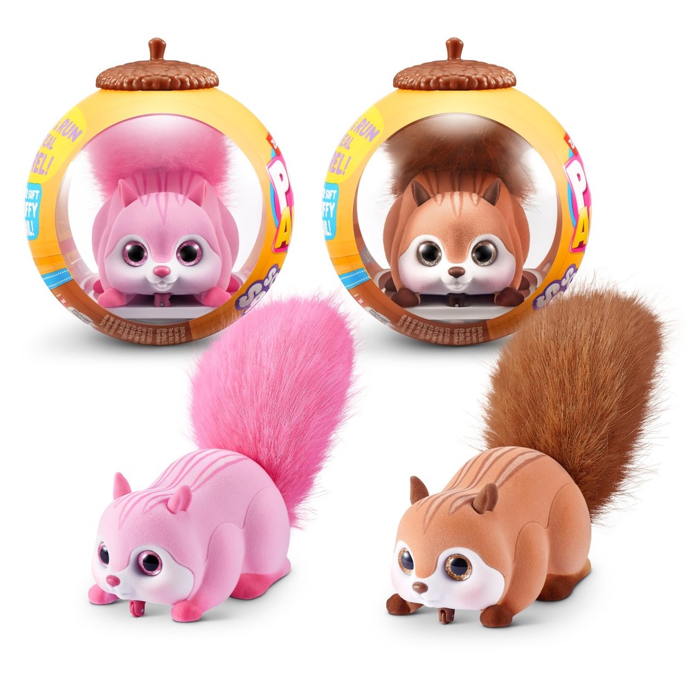 Scurry'n Squirrel (Pink+Brown) 2 Pack by ZURU – Interactive Robotic Pet Toy, ...