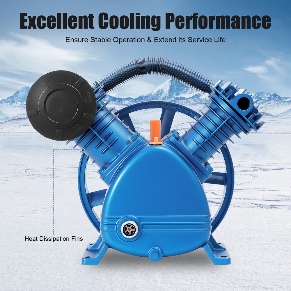 2-cylinder Air Compressor Pump Head, Portable air Compressor Pump Head