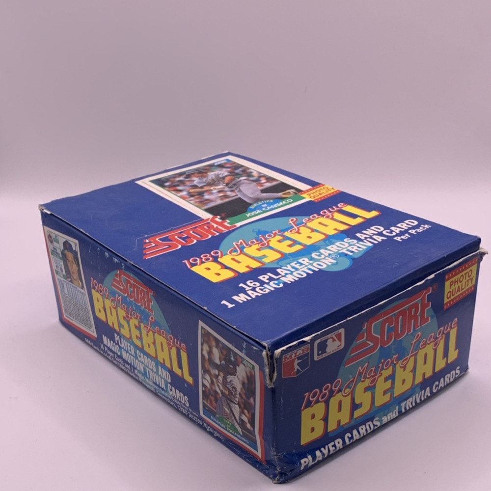 Score 1989 MLB Baseball Sealed Box Magic Motion Trivia Card